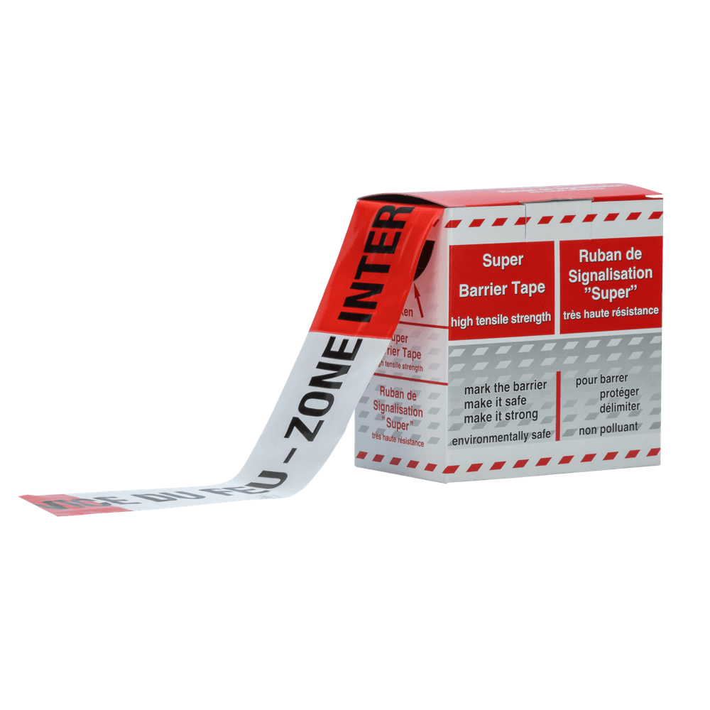 Ruban de barrage rouge/blanc 500 m - Robalex Signalisation Lausanne